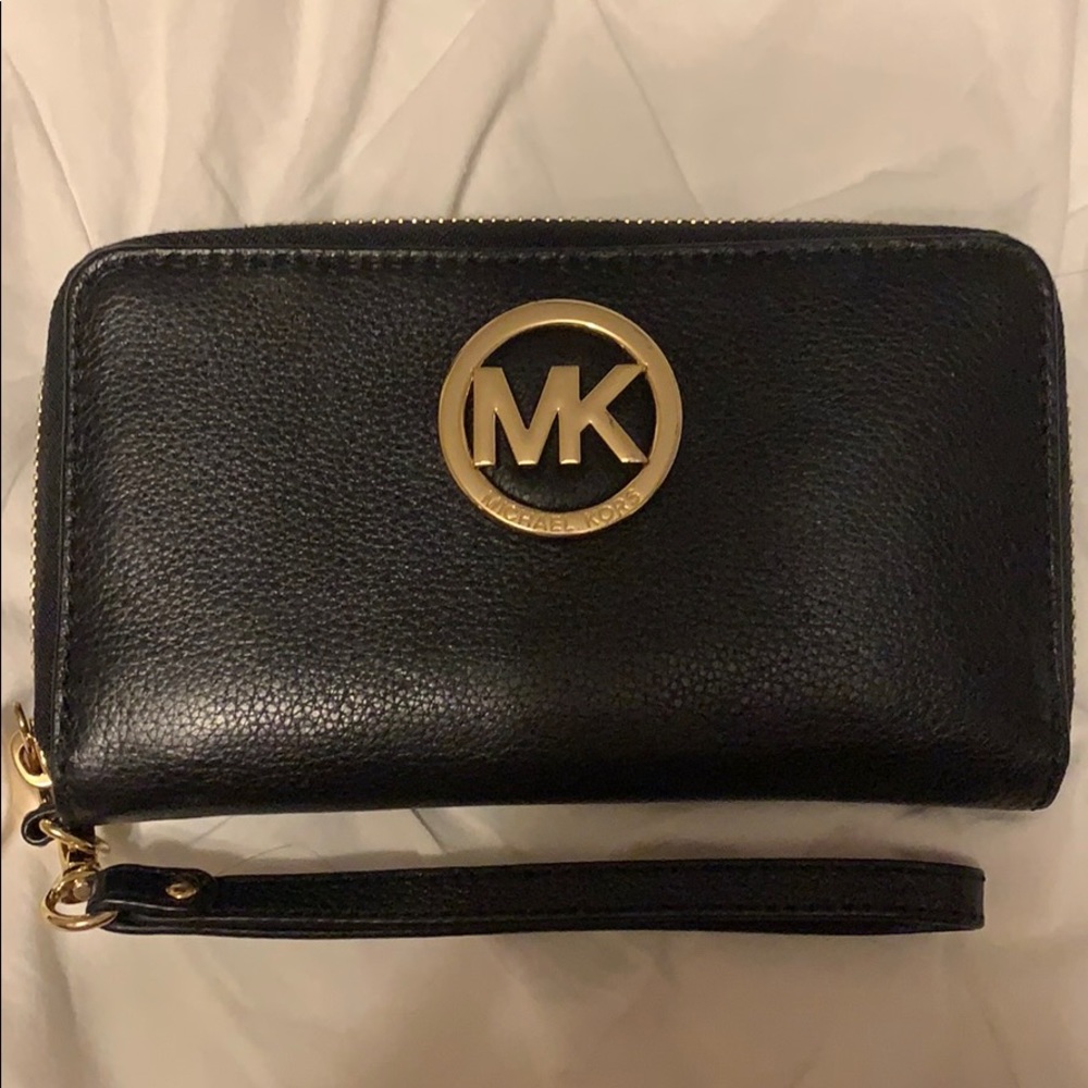 Michael Kors black and gold wallet